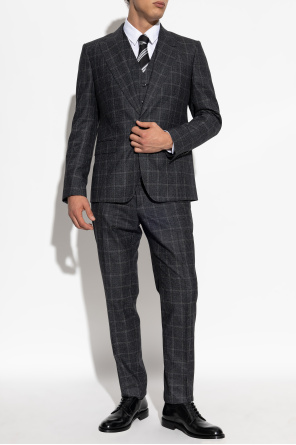 Dolce & Gabbana Anzug mit Wollbesatz