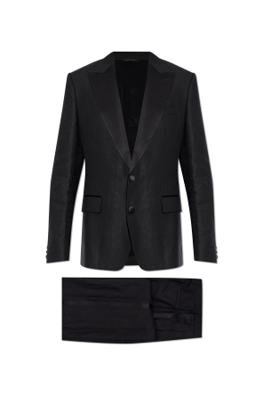 Traje con inserciones de satén