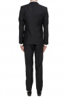 Dolce & Gabbana Woman's Black Cady Dress With Bow Woolen suit with vest