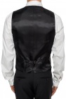 Dolce & Gabbana Woman's Black Cady Dress With Bow Woolen suit with vest