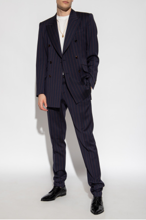 Dolce & Gabbana frayed hem skirt Wool suit