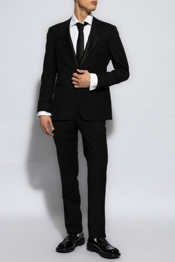 Giorgio teddy-patch Armani Wool suit