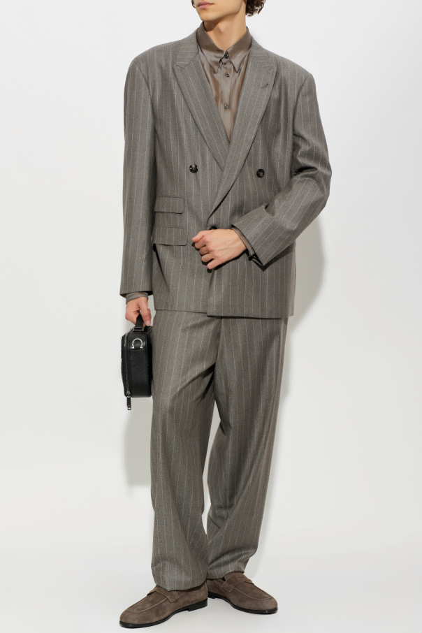 Giorgio Armani Wollanzug mit Nadelstreifenmuster