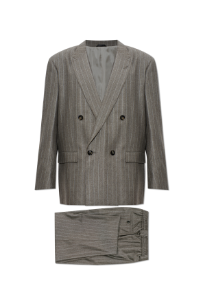 Traje de lana con diseño de rayas