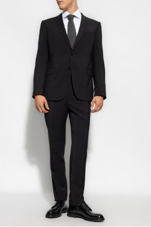 Emporio armani Leather Wool suit
