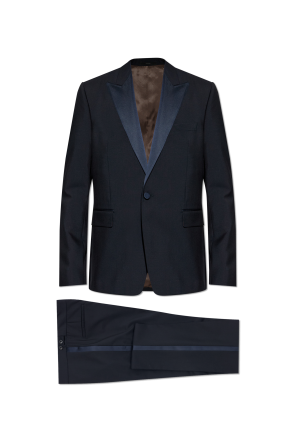 Traje de lana con doble abertura