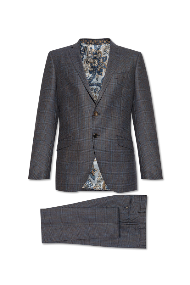 Etro Check Pattern Suit
