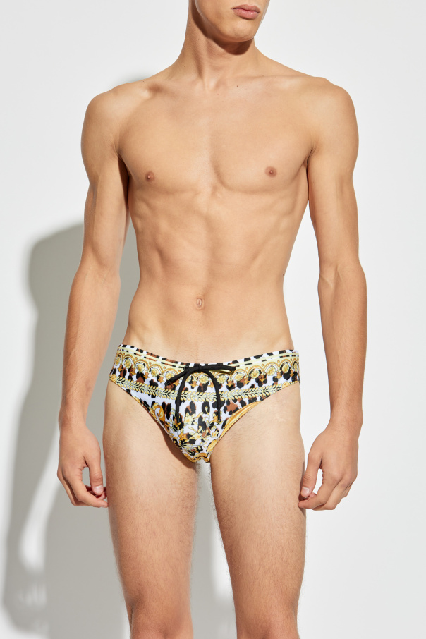 Versace Patterned swimming trunks