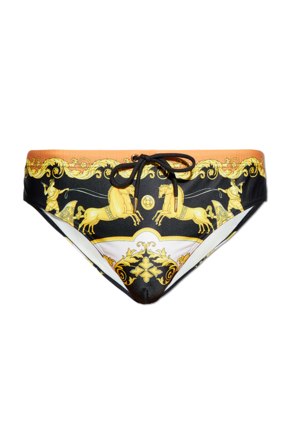 Swim briefs with print od Versace