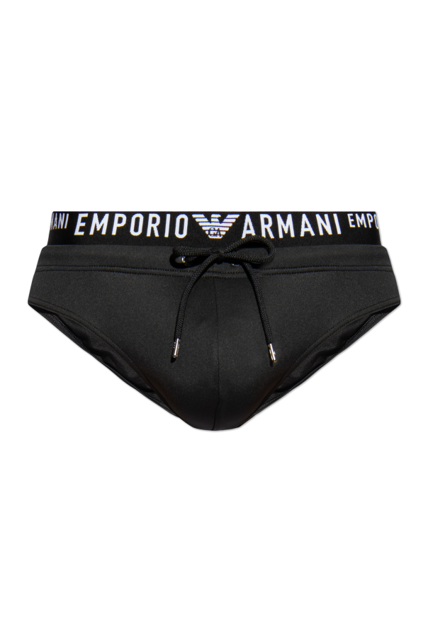 Emporio Armani Slipy kąpielowe z kolekcji ‘Sustainability’