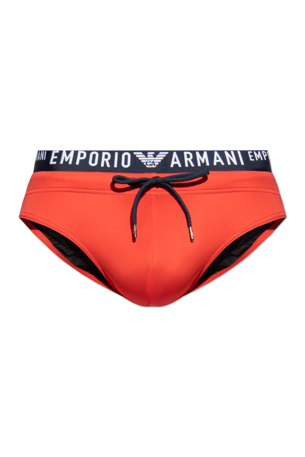 Emporio Armani Slipy kąpielowe z kolekcji ‘Sustainability’