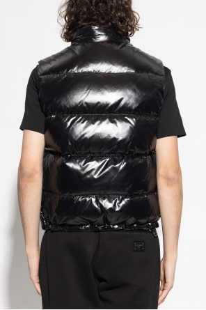 Versace Quilted vest with stand-up collar