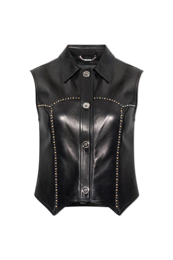Leather vest with studs od Versace