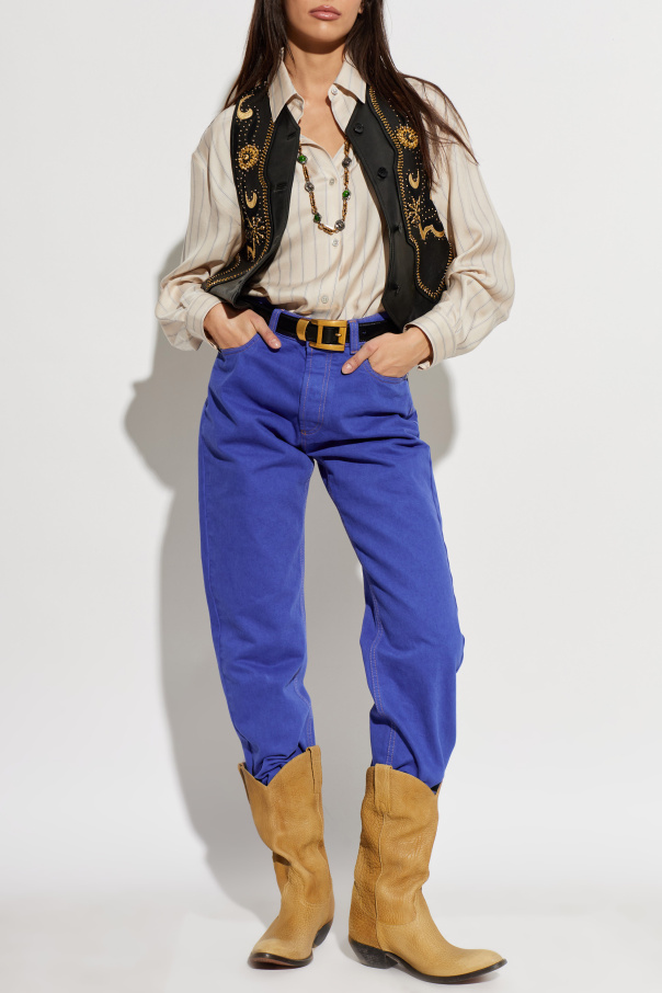 Versace Lederweste mit Nieten