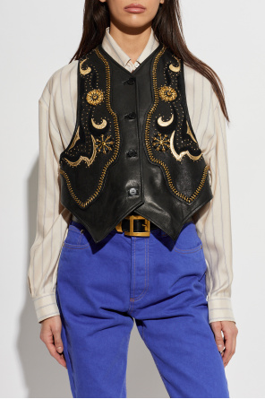 Versace Lederweste mit Nieten