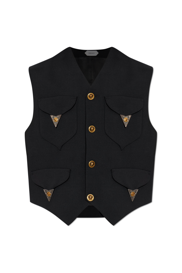Wool vest with appliqués od Versace