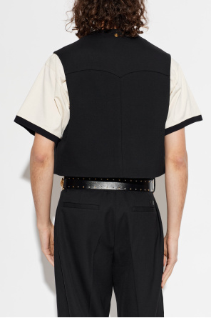 Versace Wool vest with appliqués