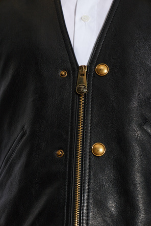 Versace Colete de couro