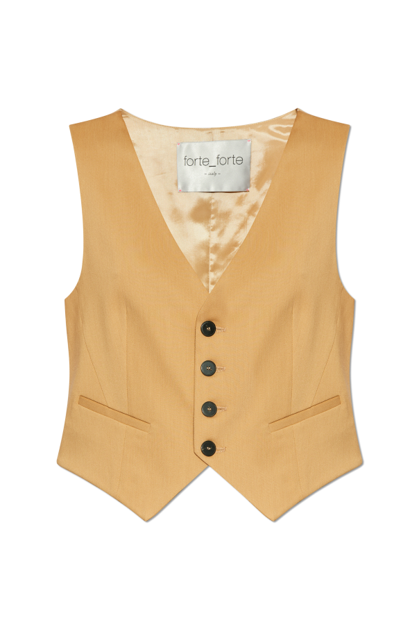 forte_forte Vest with wool finish