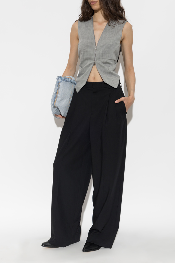 Alexander Wang Colete de materiais combinados