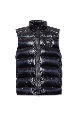Down vest with logo
