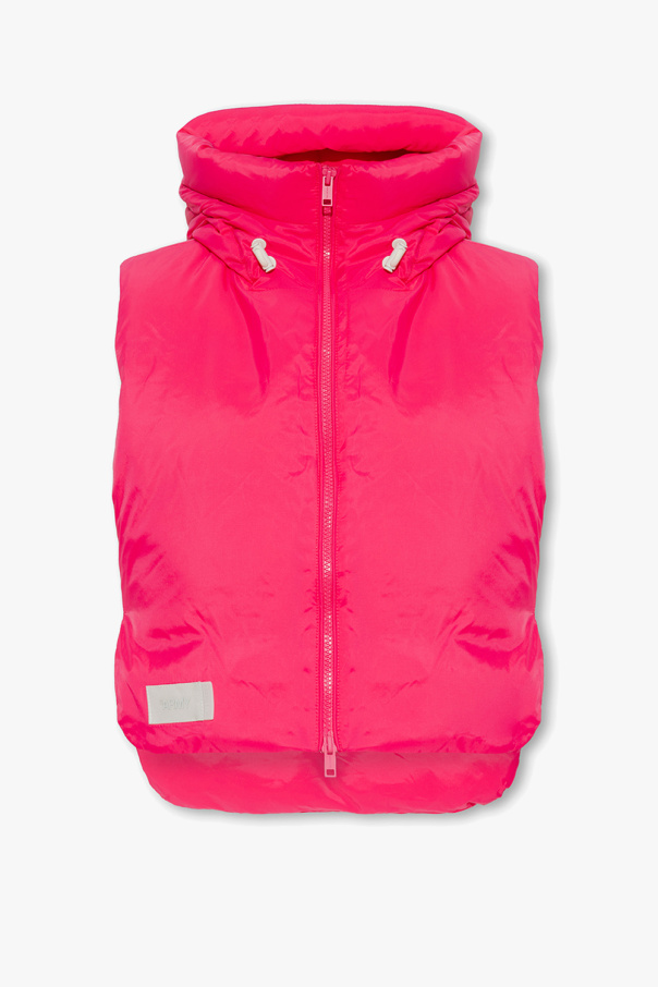 Yves salomon Berry Cropped vest with hood
