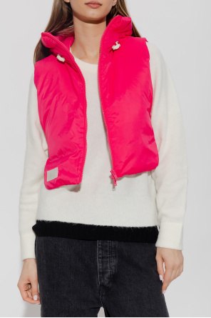 Yves Salomon Cropped vest with hood