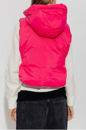 Yves salomon Berry Cropped vest with hood