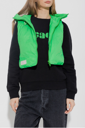 Yves Salomon Cropped vest with hood