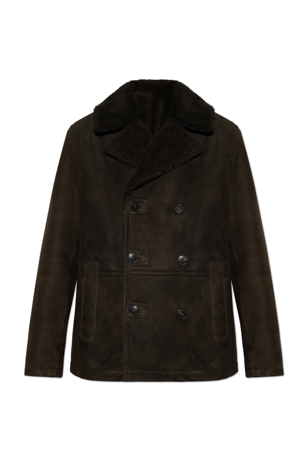 Yves Salomon Double-breasted shearling coat