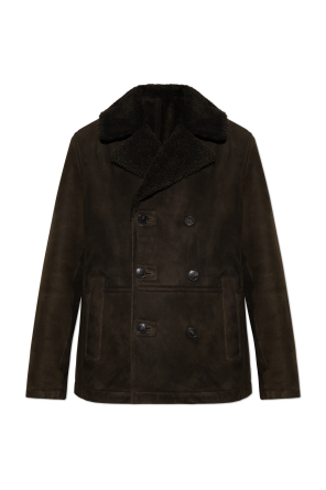 Double-breasted shearling coat od Yves Salomon