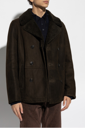 Yves Salomon Double-breasted shearling coat