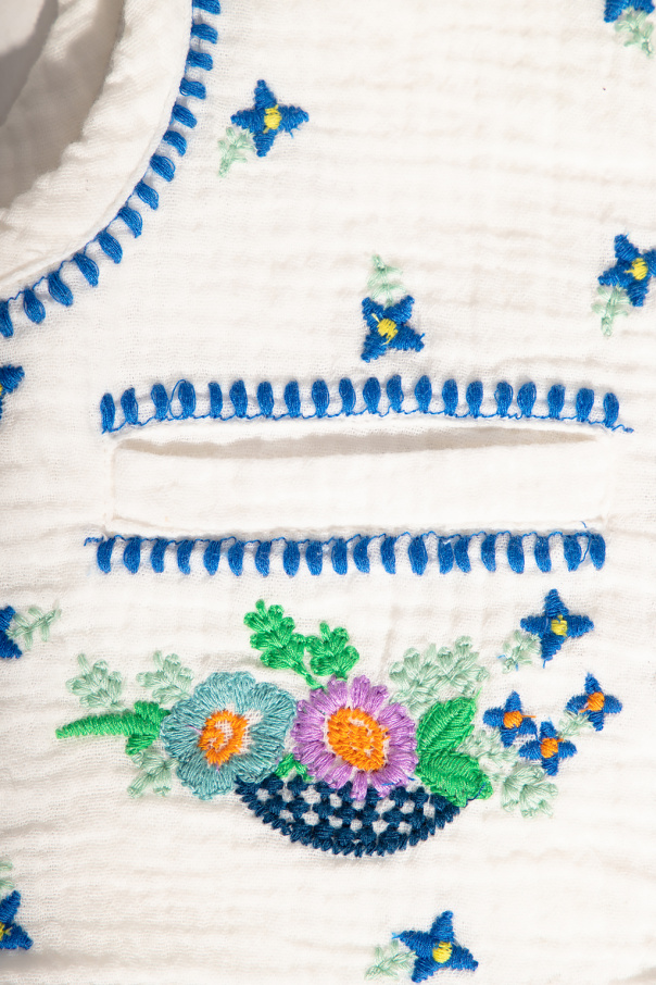 stella Vaidani McCartney Kids Floral-embroidered vest