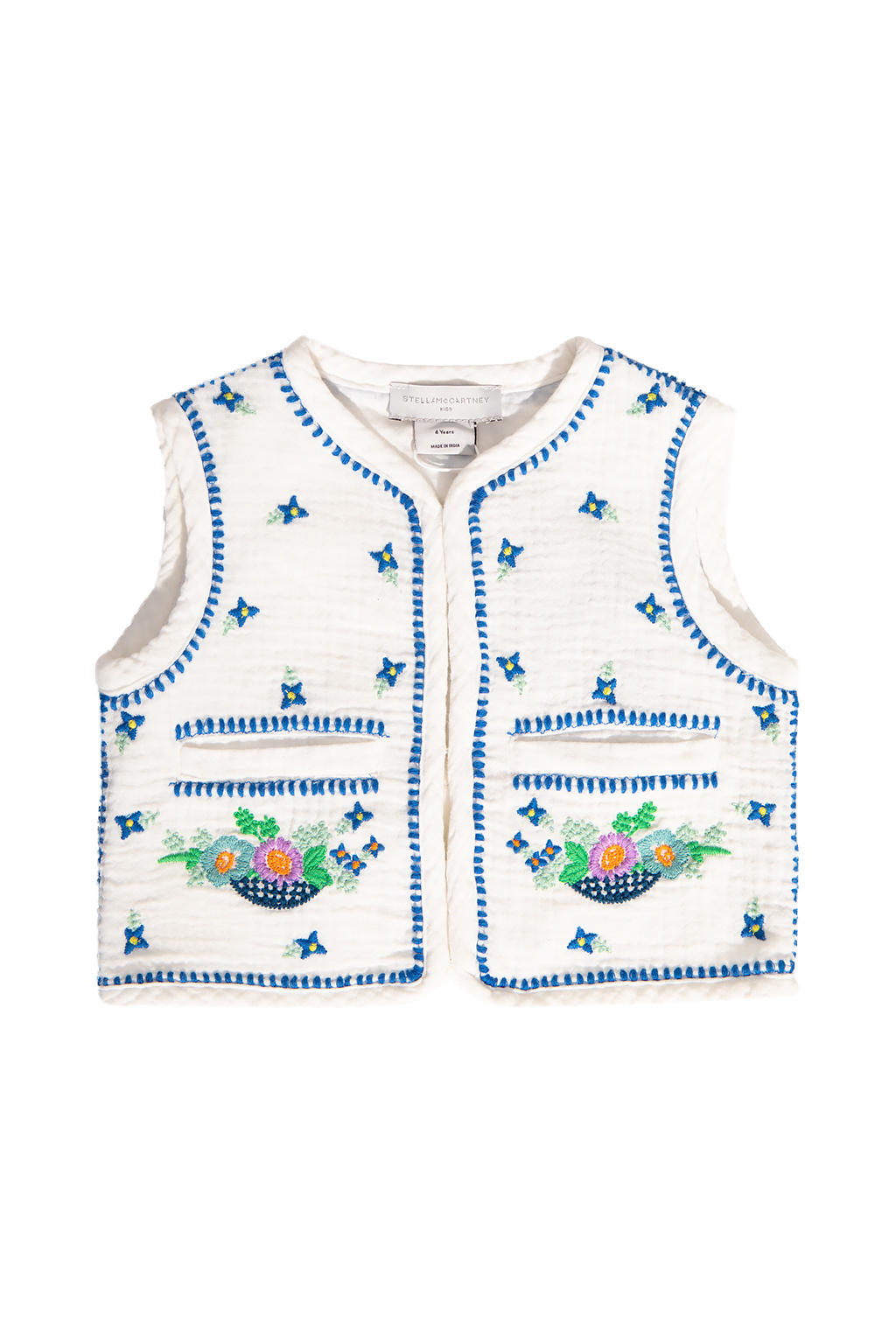 stella Vaidani McCartney Kids Floral-embroidered vest
