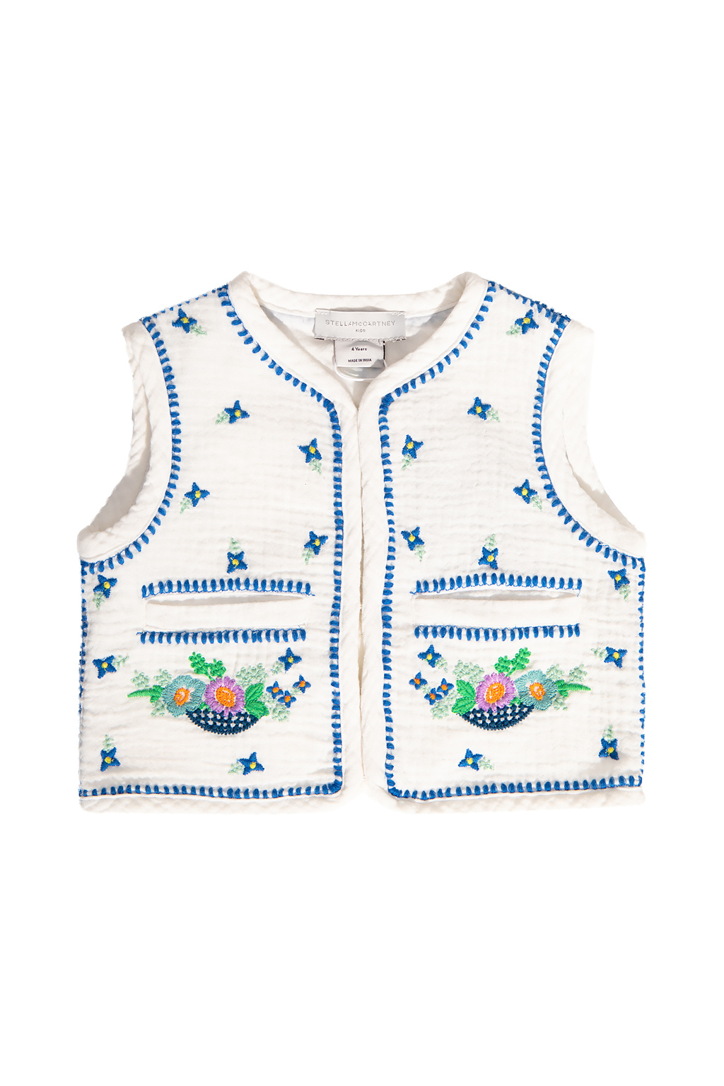 Stella McCartney Kids Floral-embroidered vest