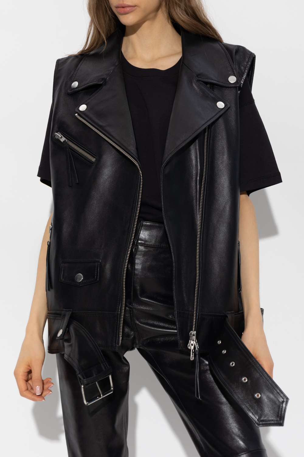 STAND STUDIO Leather vest