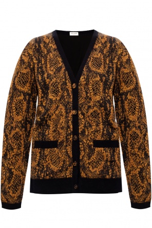 Saint Laurent floral-jacquard bomber jacket