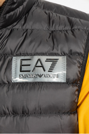 EA7 Emporio Armani embroidered-logo Armani embroidered-logo Gold Label Jogger à logo Noir