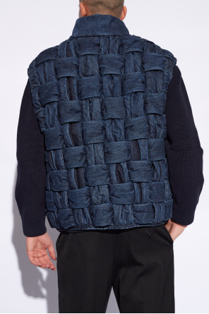Bottega Veneta Denim vest with Intrecciato weave