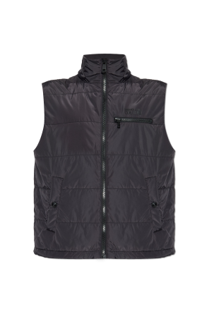 Insulated vest with a stand-up collar