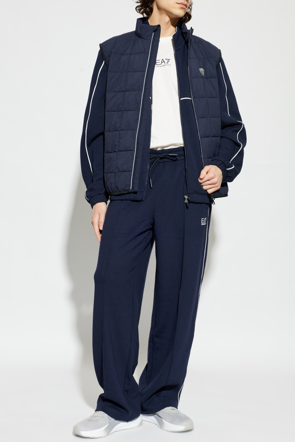 EA7 Emporio Armani Quilted vest from the 'Sustainability' collection