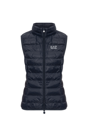 Quilted vest with hood