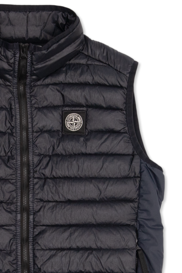 Stone Island Kids Quilted vest with logo