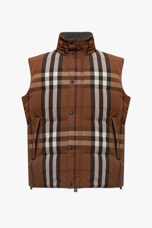 burberry checked ‘Dowling’ reversible vest