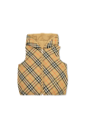 Burberry Kids beige Reversible hooded vest