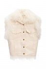 Michael Kors cream Faux fur trim dress