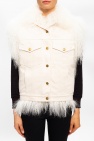 Michael Kors cream Faux fur trim dress