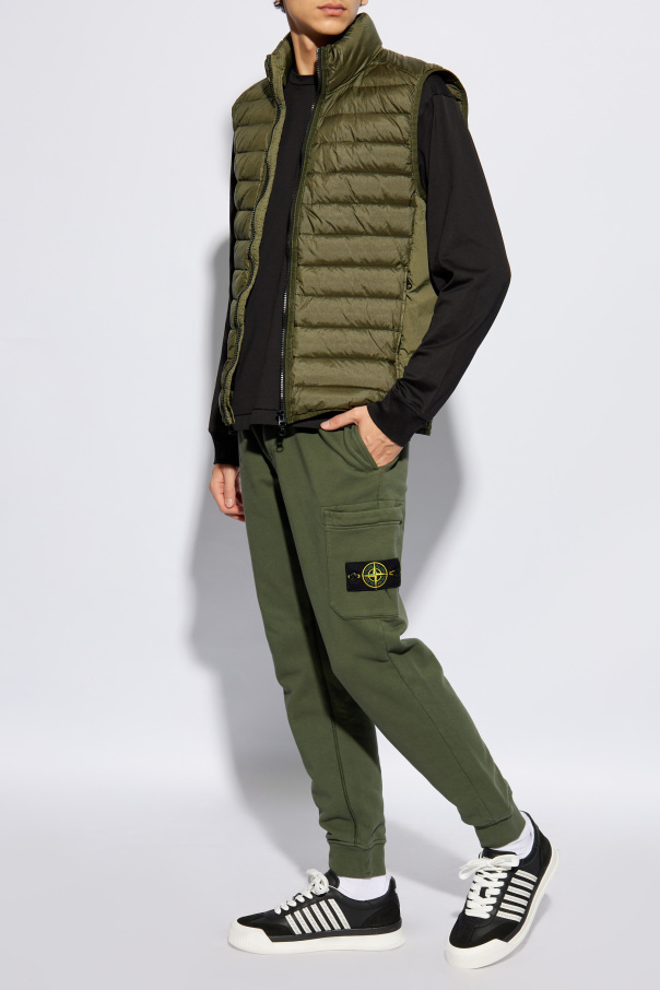 Stone Island Vest with a stand-up collar