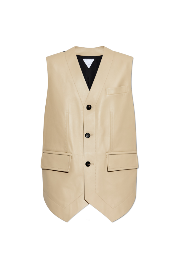 Vest with leather front, zdjęcie 1 Vest with leather front od Bottega Veneta