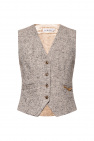 Tory Burch GREY Vest with silk back